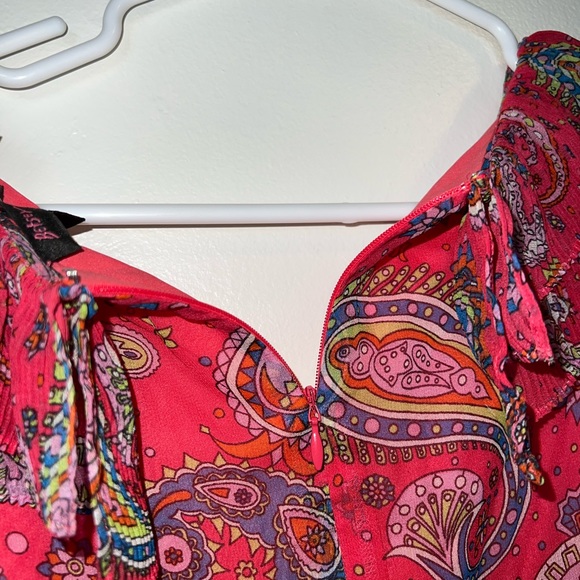 Betsy Johnson silk pink paisley dress - Picture 16 of 17